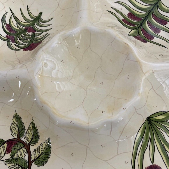 Laurie Gates Divided‎ Plate Serving Dish/Plate GatesWare 17 Chips/Dip Platter - Picture 8 of 10